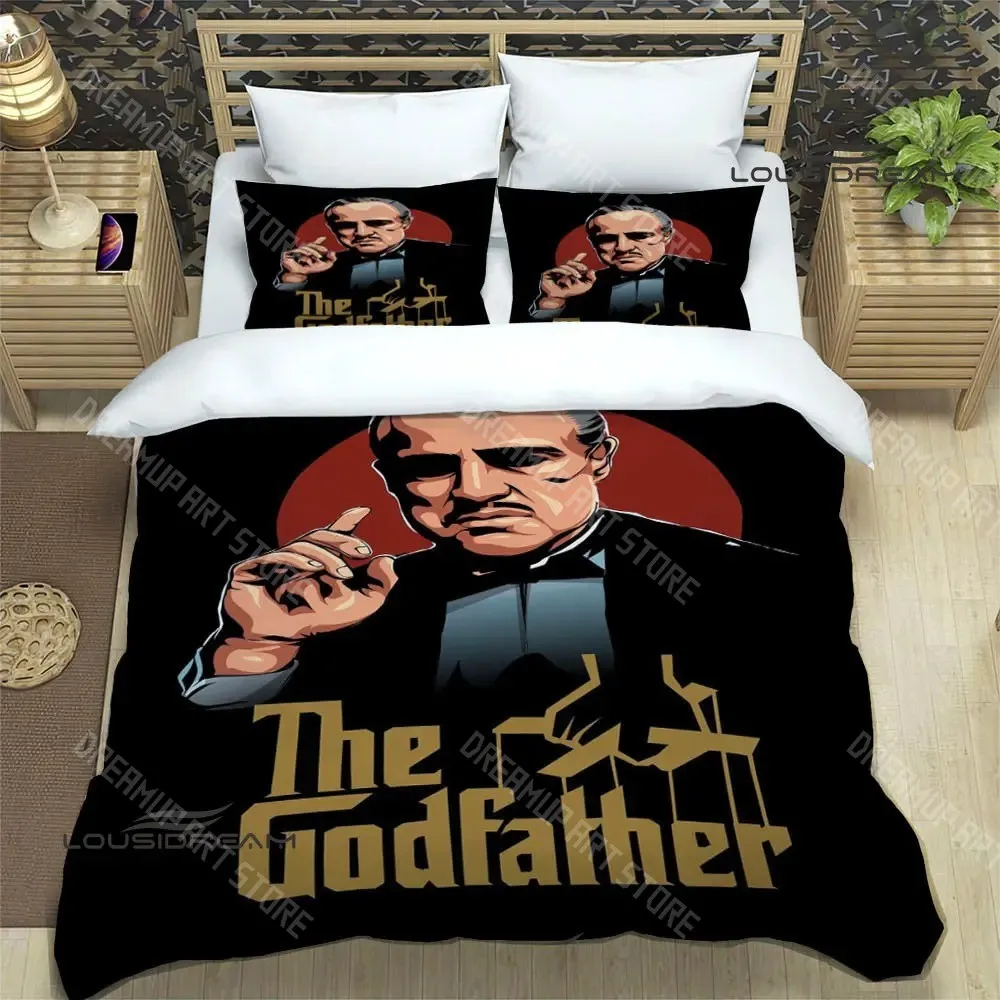 3D Printed Godfather Movie Bedding Set for Boys Girls Duvet Cover Pillowcase Included Twin Queen King Full Single Double Sizes