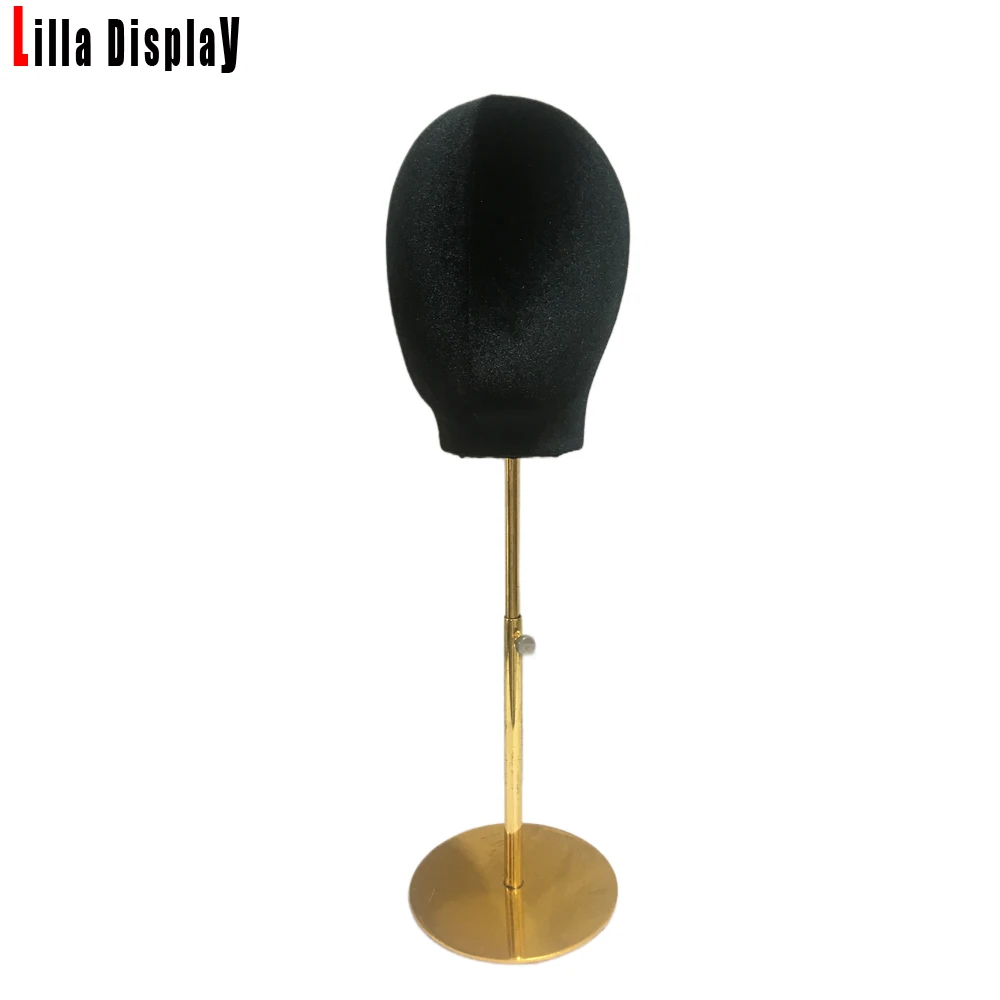 Sewing Pinnable Adjustable Gold Base 54cm Head Size Unisex Abstract Mannequin Head