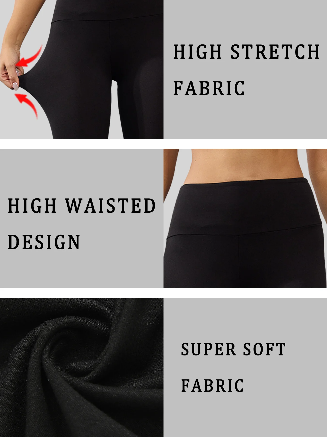 5er-Pack Damen-Leggings mit hoher Taille und Bauchkontrolle – superweicher Stoff, ideal für Yoga, Laufen, Training und Entspannung zu Hause