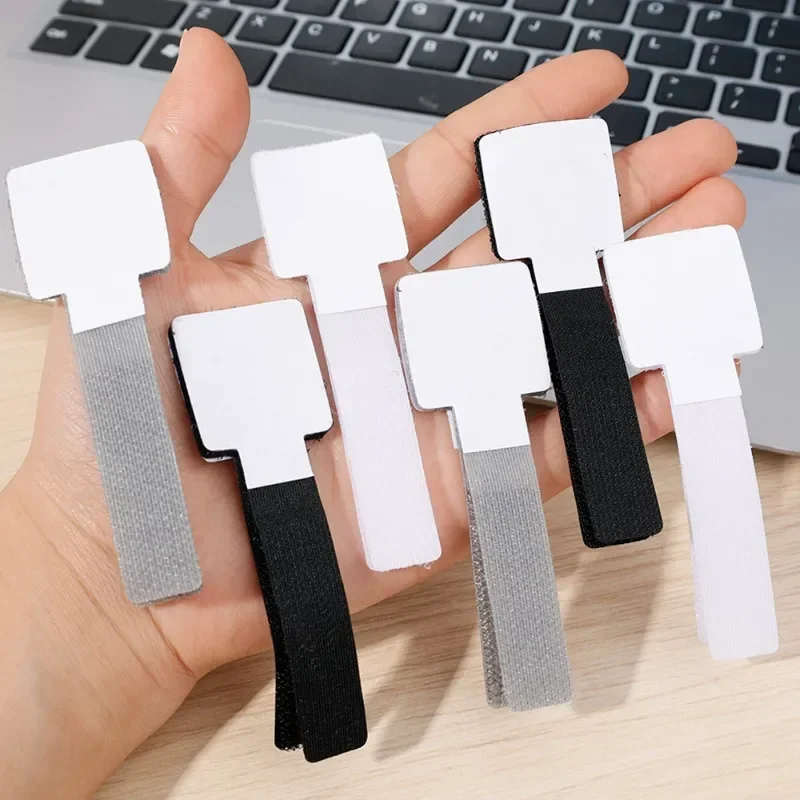 50/10Pcs Reusable Cable Organizer Desk Wire Winder Cable Tie Organizer Self Adhesive Cord Rope Holders Cord Protection Straps