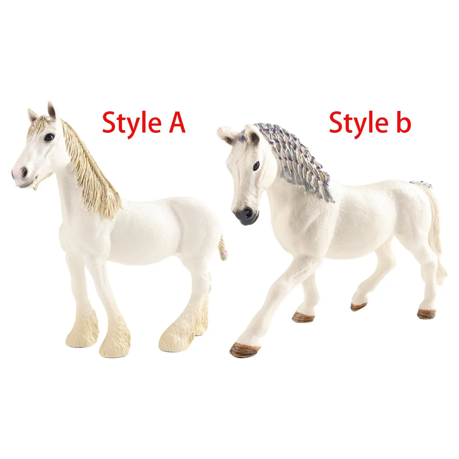 Horse Action Figures Playset Role Playing Simulation Animal Model for Gifts Ages 3-8 Years Old Party Favors Boy Girl Ornament