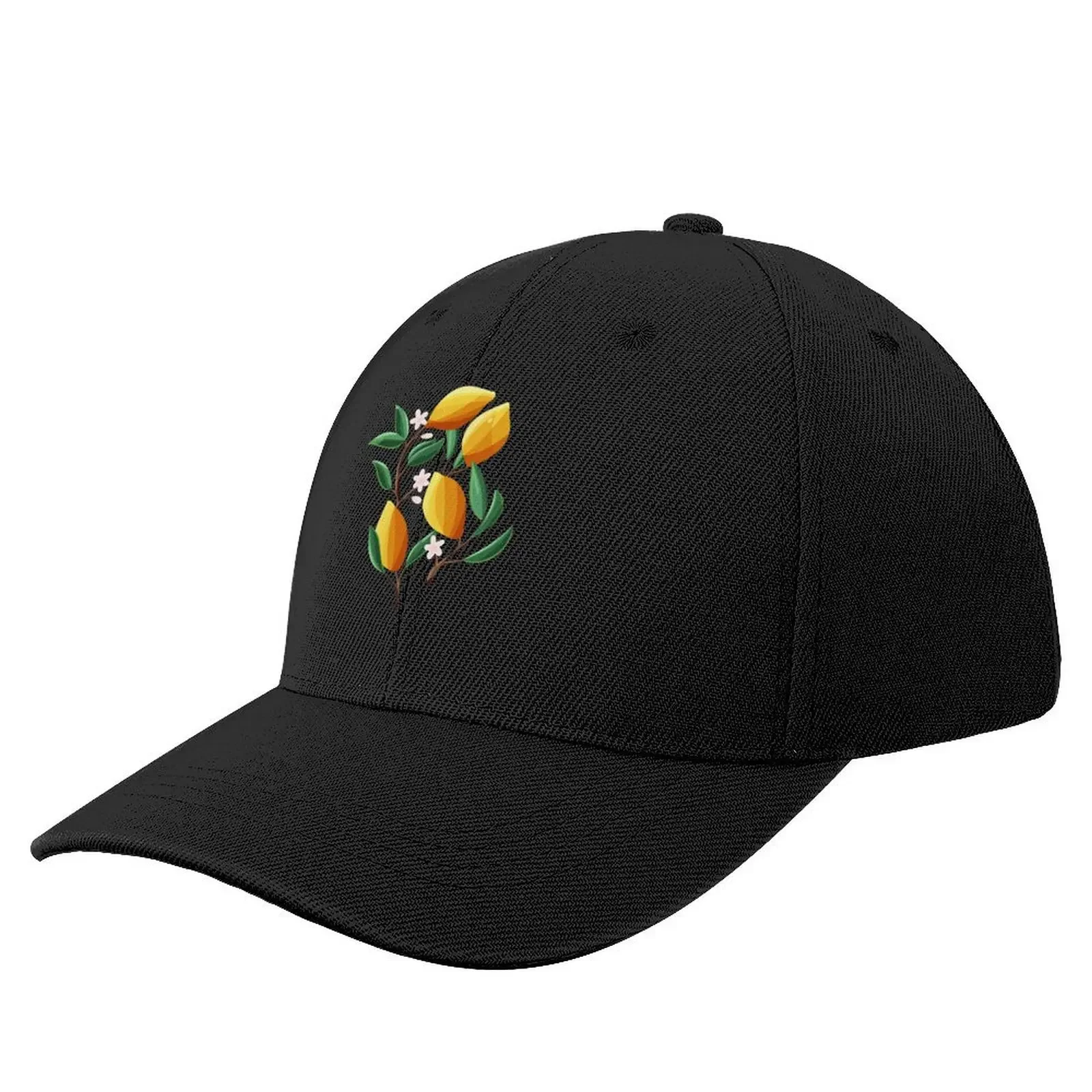 

Lemons on Mint Baseball Cap black Big Size Hat New Hat Mens Caps Women's