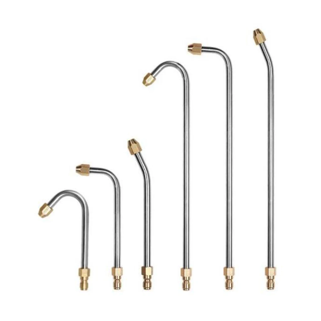 Angled Lance Extension Stainless Steel 20cm Nozzle High Pressure Spray Wand for Outdoor Surfaces