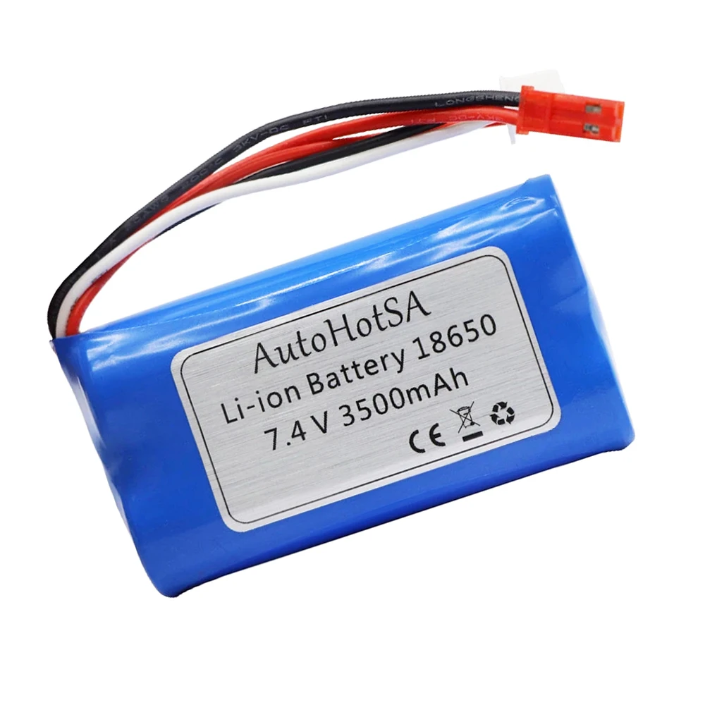 7.4V 3500mAh 2S 18650 lipo battery JST PLUG For Remote Control helicopter Car Boats Toys parts upgrade 7.4V Li-po battery