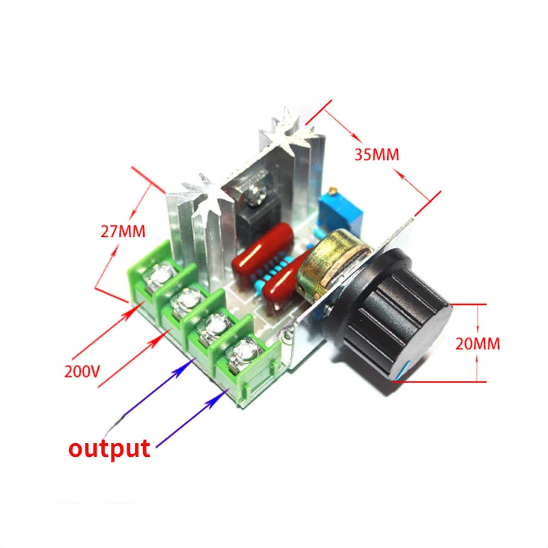 New LED Module Dimmer Switch 220V Voltage Regulator 2000W Speed Controller SCR Rectifier Thermostat for LED Lamp LED Strip Light