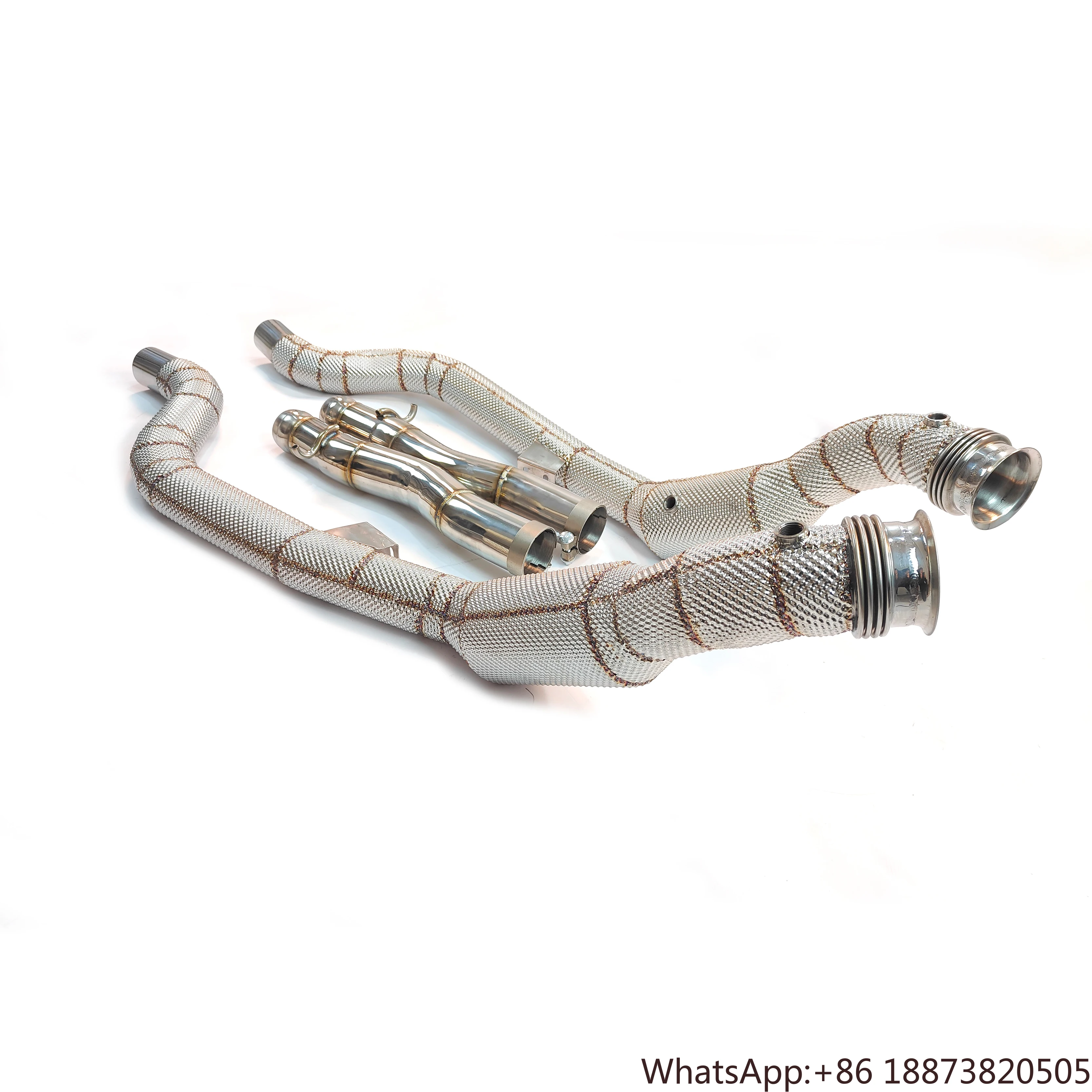 

High Flow Stainless Steel Downpipe for Mercedes-Benz W221 S500/S600 5.5T Cat Downpipe Header With Heat Shield