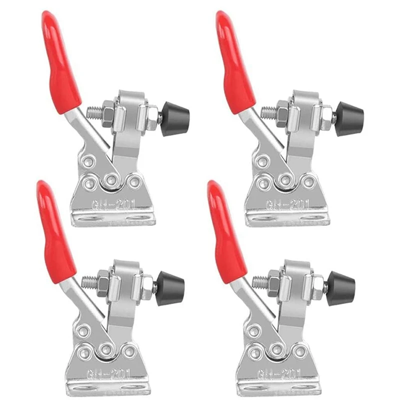 4Pcs Quick Release Toggle Clamp GH-201 Antislip Horizontal 59Lbs Holding Capacity For Machine Operation, Woodworking CNIM Hot