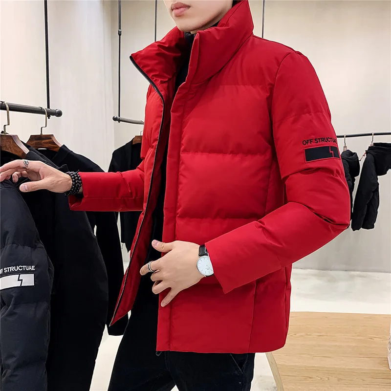 Jaqueta casual de algodão acolchoada masculina, streetwear coreano, casacos quentes, roupa masculina, outono, inverno, moda, 2023