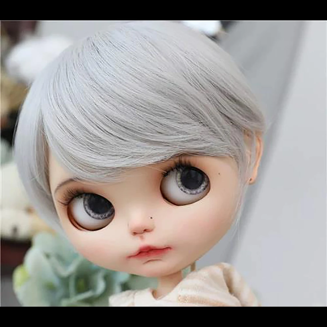 Perücke für Blythe-Puppe, kurze Perücke, DIY-Puppenzubehör, Prinzessinnenhaarperücke – Detail 4