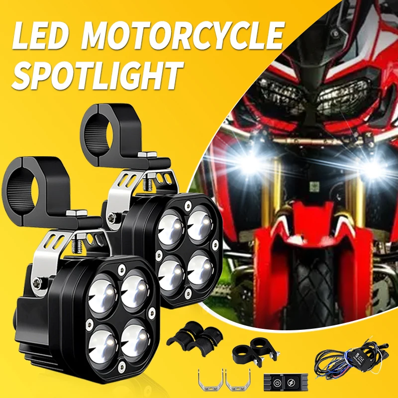 

1 комплект светодиодных прожекторов для мотоциклов, противотуманные лампы для Honda CRF 1000L Africa Twin 2016-2019, фара дальнего/ближнего света, универсальный свет 10000LM