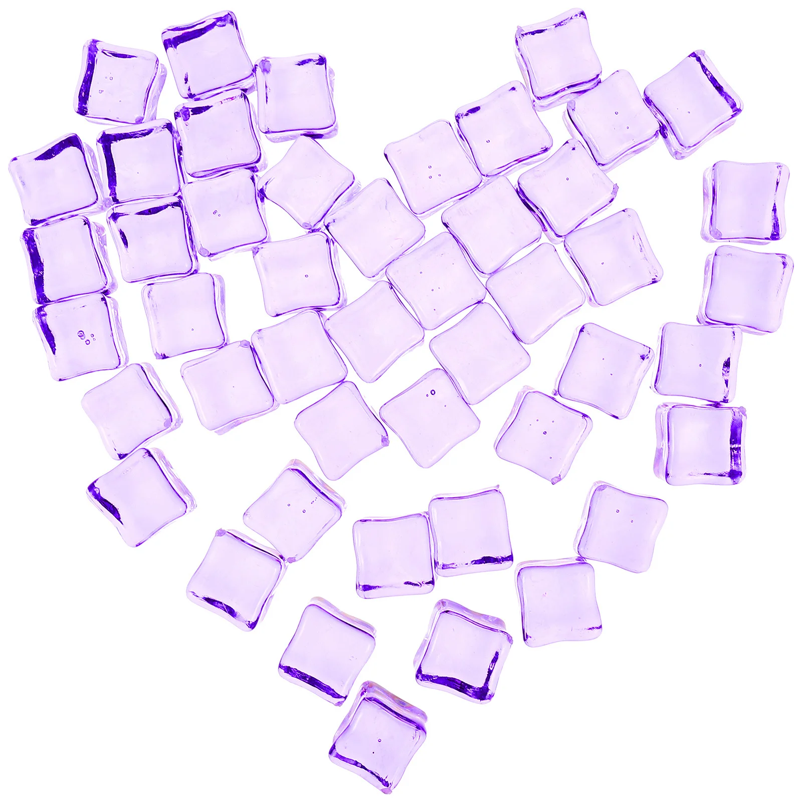 

50Pcs Realistic Transparent Plastic Ice Cubes Reusable Square Artificial Ice Cubes for Decoration Photography Fish Tank
