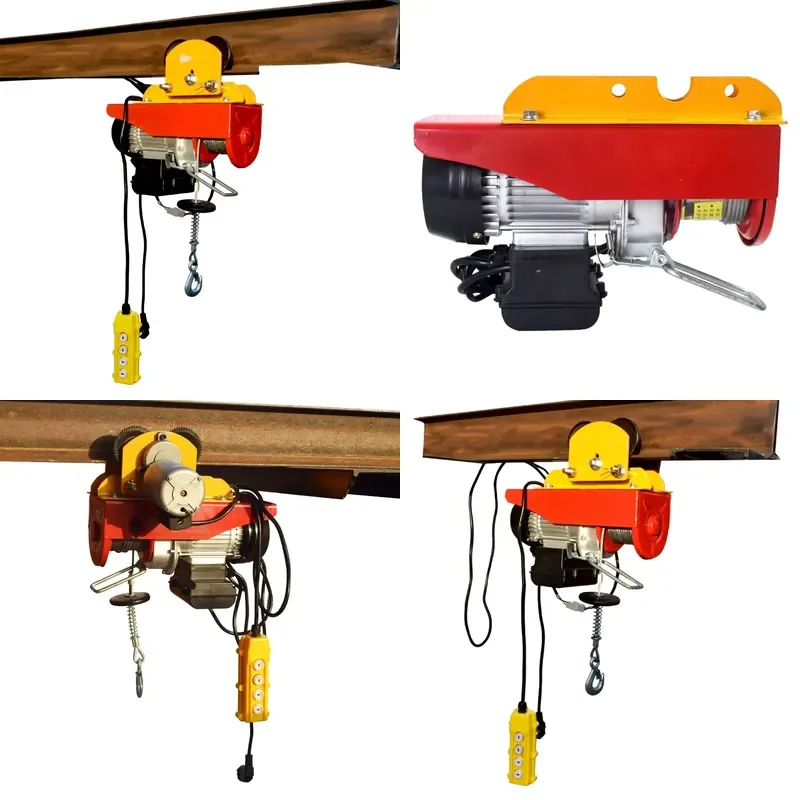 New Arrival Mini Electric Wire Rope Hoist Trolley Crane Electric Hoist 200 kg 500 kg 1000 kg with Electric Hoist Lifting