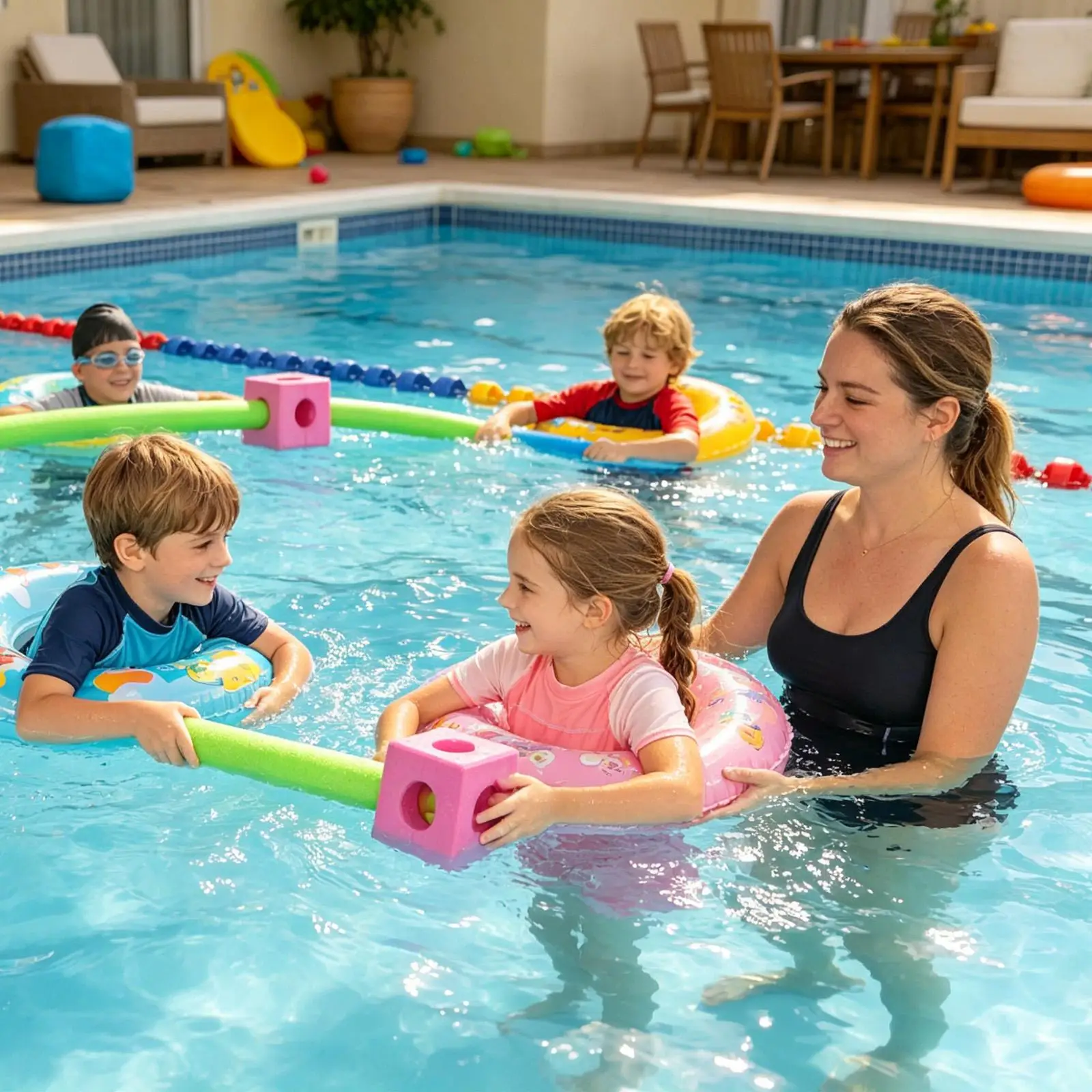 

Pool Float Sticks Connector 6-Hole Water Exercise Aid Pool Noodles Accessory For Children Boys Girls Adults Family Home Backyard