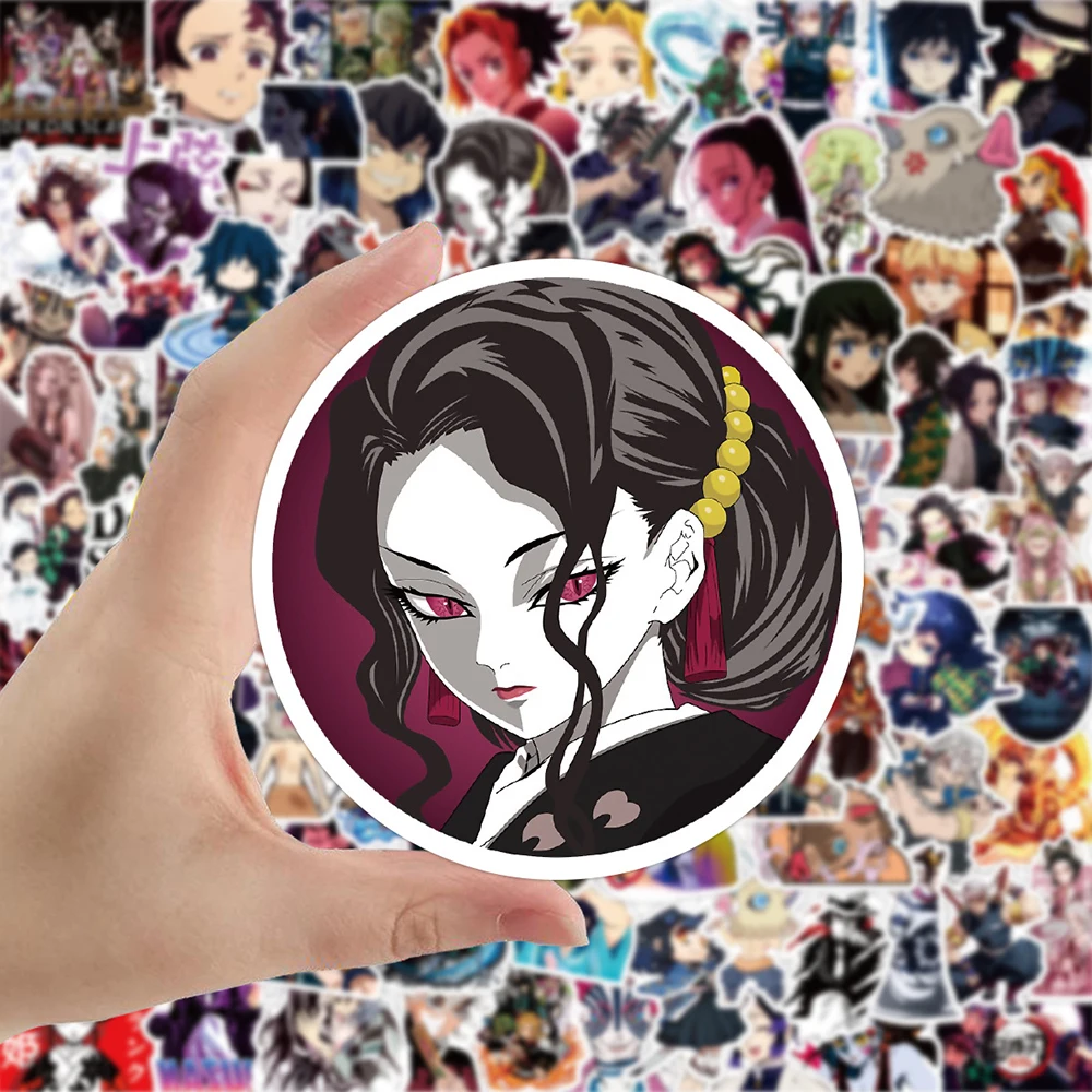 10/30/50/100PCS Anime Demon Slayer Stickers Kimetsu no Yaiba Yuukaku-hen Graffiti Decals Kids Toys Motorcycle Phone Car Sticker