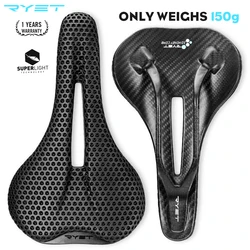 RYET 3D Printed Bike Saddle Super Light Bicycle Seating Cushion Full Carbon Road MTB Mountain Gravel Seat Cycling Cushion Parts