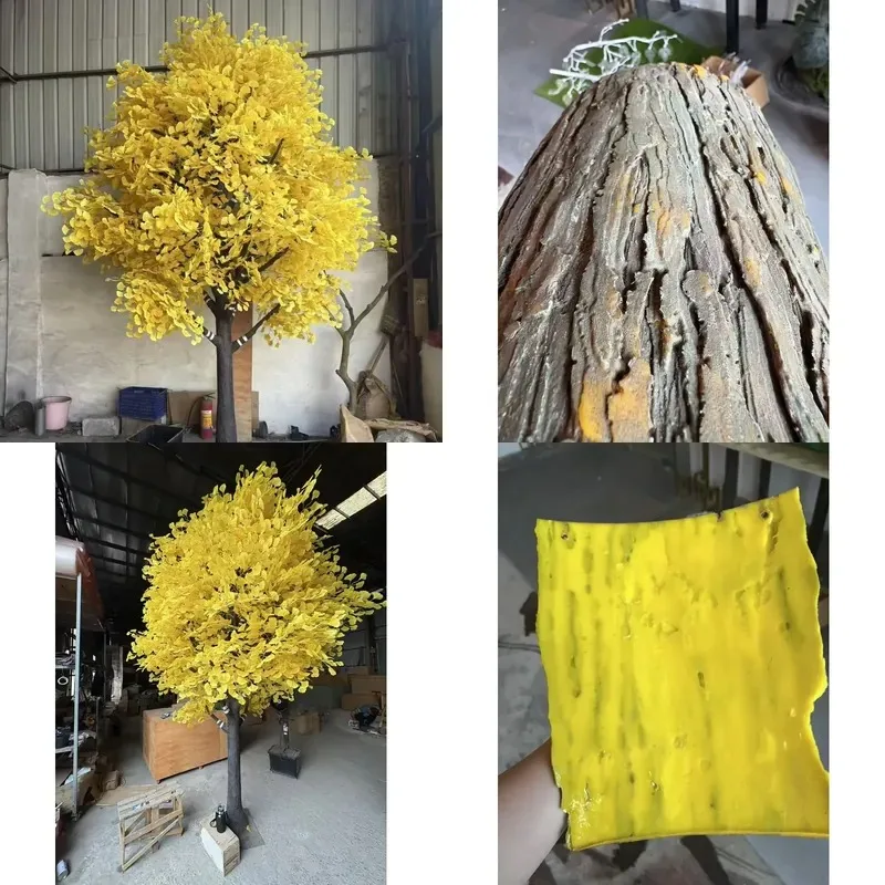 Large Artificial Ginkgo Tree Bonsai for Outdoor Hotel Wedding Decoration Fake Plant