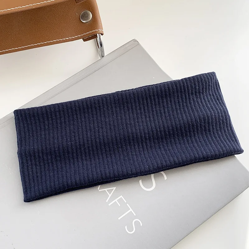 Herbst und Winter Breite Kante Elastische Frauen Haarband Make-Up Gesicht Waschen Stirnband Sport Gestrickte Kopfbedeckung Stirnband – Detail 9