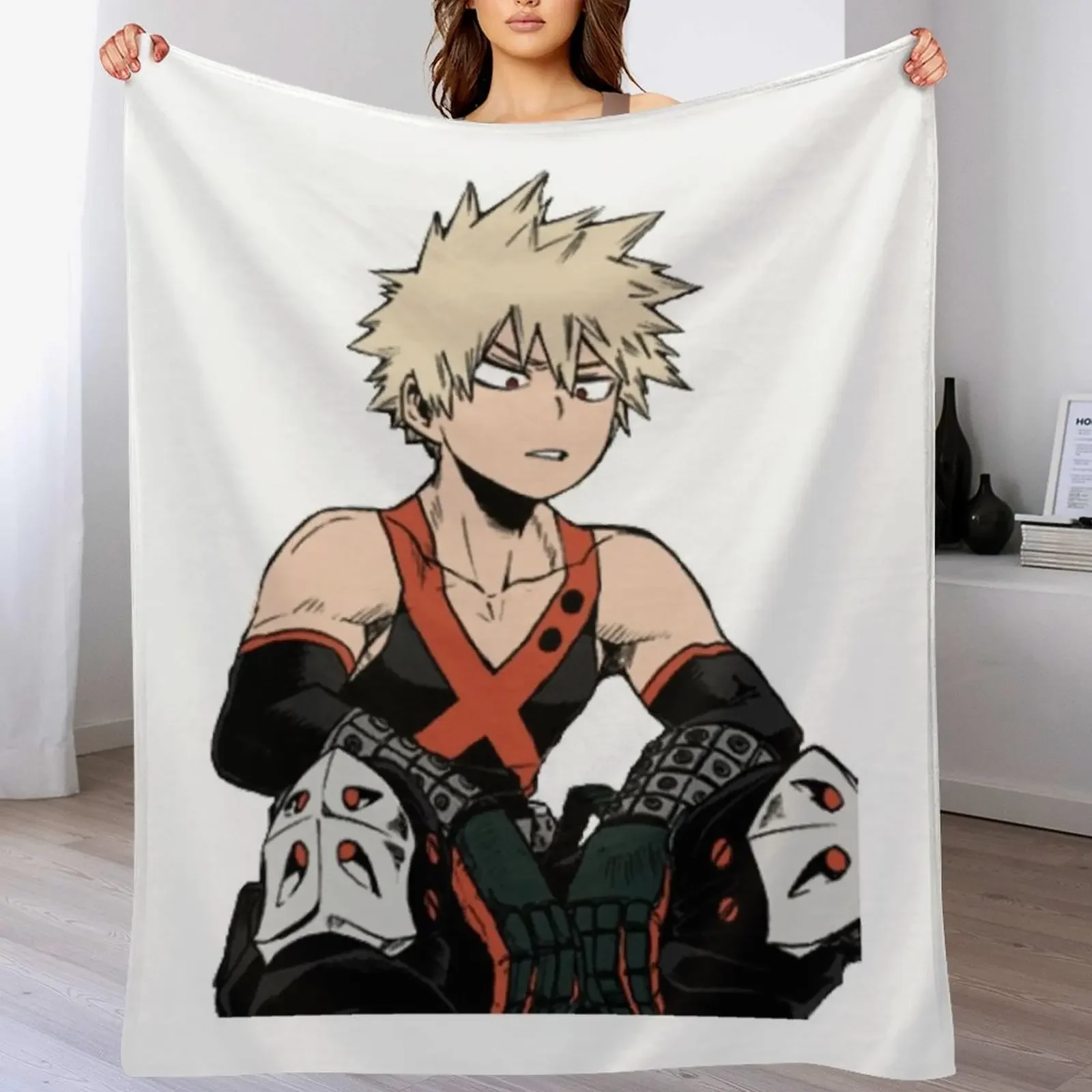 

Katsuki Bakugo Throw Blanket Personalized Gift Kid'S Thermal Beach Blankets