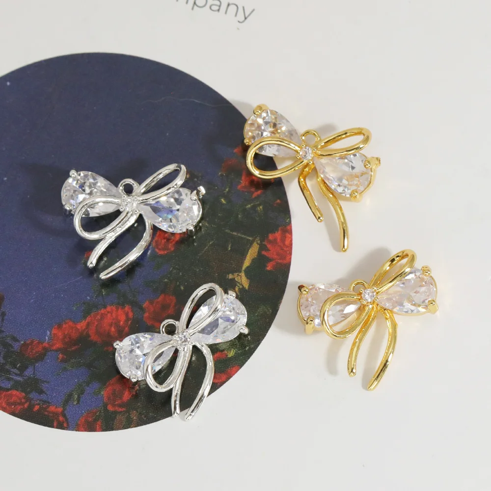 

Cordial Design 50Pcs 14*16MM Jewelry Findings & Components/Copper Charms/Bowknot/Hand Made/Genuine Gold Plating/Pendant #194870