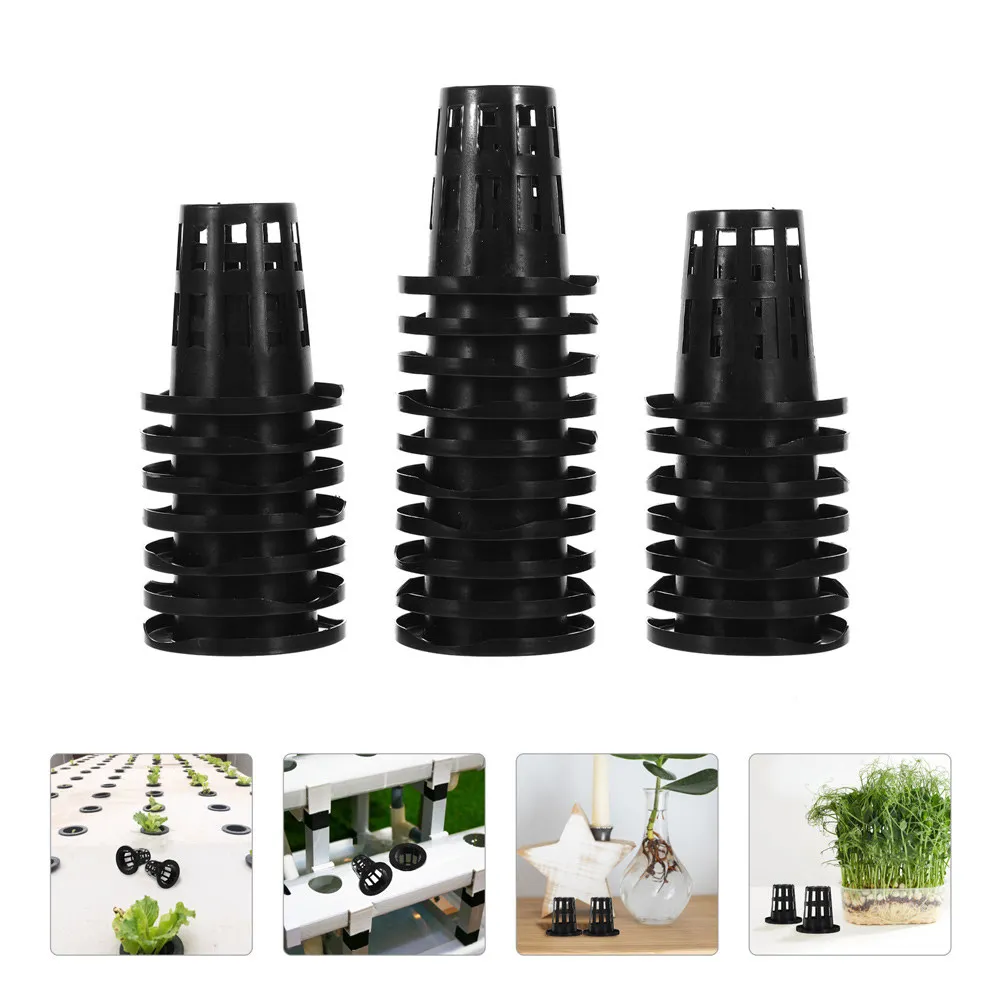 50Pcs Plastic Hydroponic Basket Pots Net Cups for Unsoiled Cultivation Moisture Retention Nutrient Delivery Orchid Aquatic