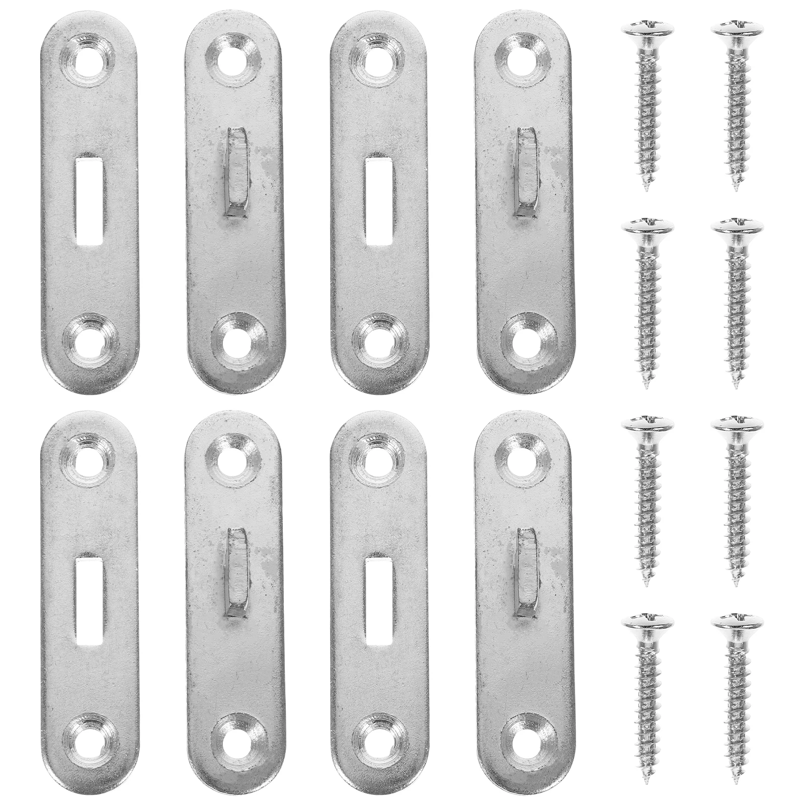 

4 Pairs Corner Bed Hinge Universal Frame Rails Iron Baby Brackets for Headboard