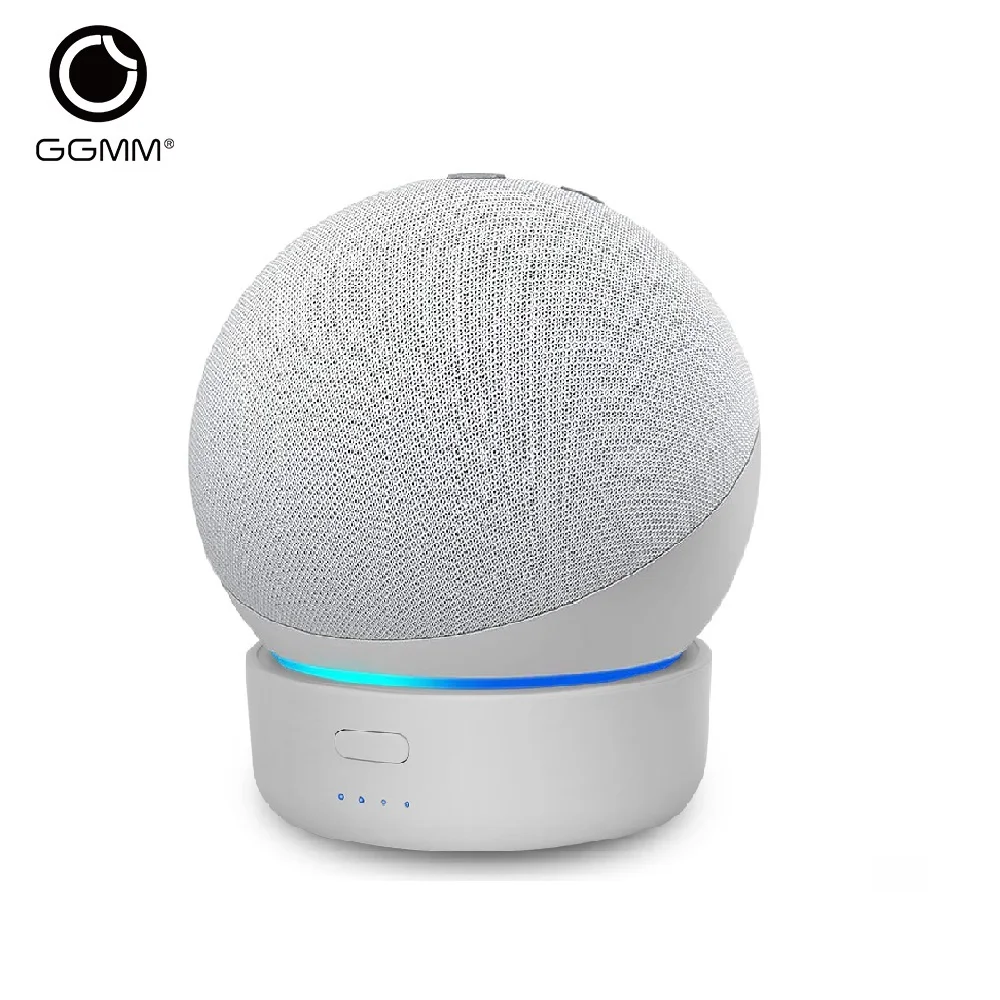 GGMM All-New Echo Dot 4th Gen Battery Base For Echo Dot 4th(small)Portable Battery Base For Amazon Alexa Smart Speaker Holder