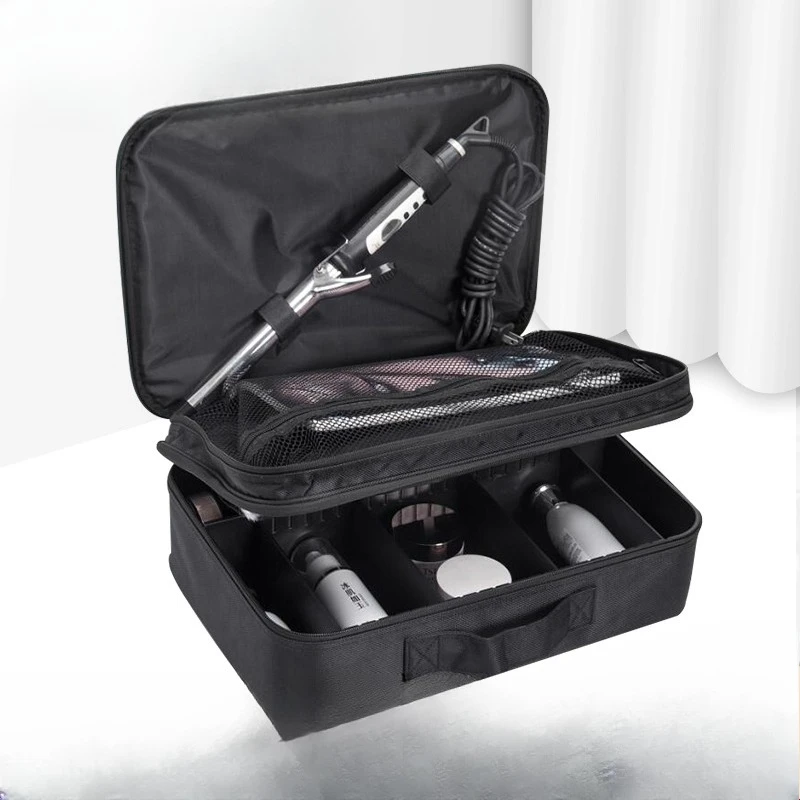 

Portable cosmetic bag, makeup toolbox, large-capacity storage bag.