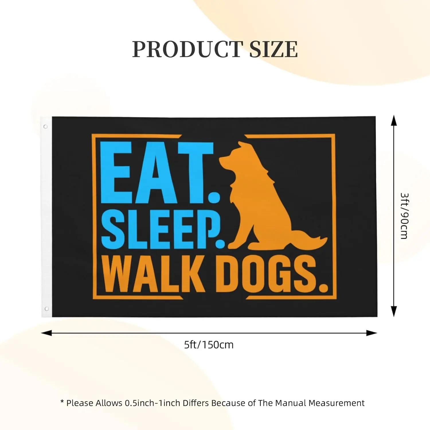 Flagnshow 100% Polyester Eat Sleep Walk Dogs Flags