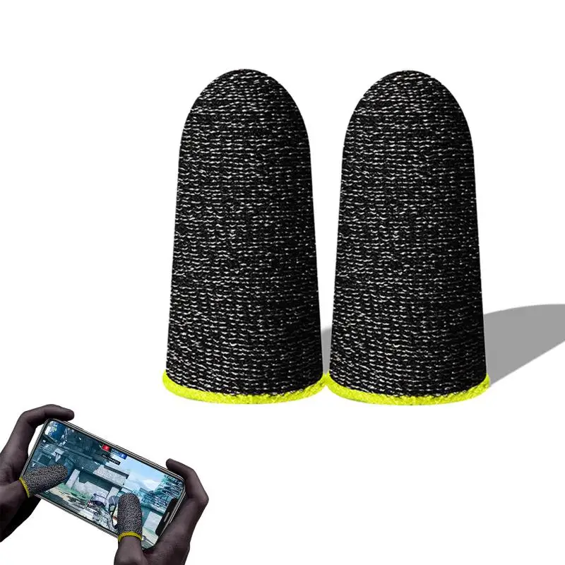 Sarung jari bermain game anti-keringat, 1 pasang sarung jari anti-keringat layar sentuh sensitif