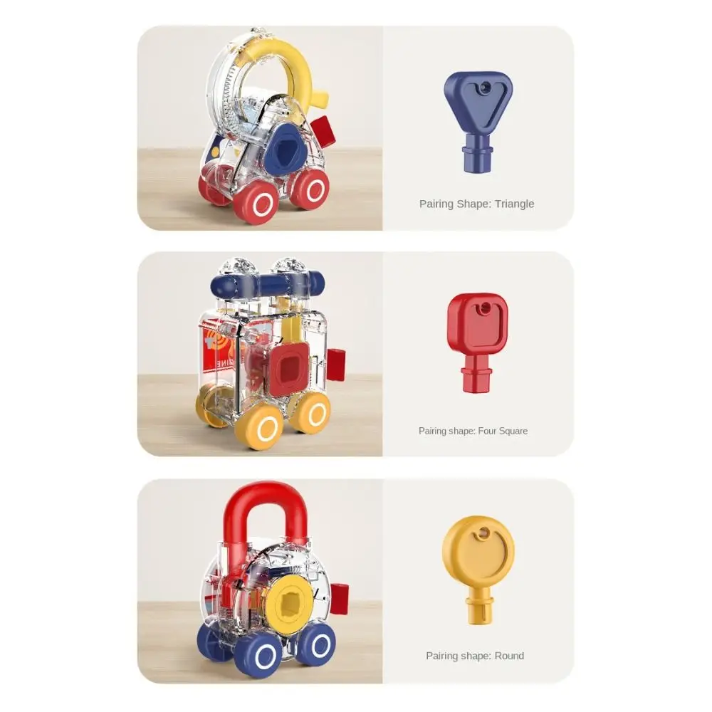 Lock with Keys Car Unlocking Game Sensory Number Matching Keys Matching Toy Montessori Colorful Learning Locks Toy Kids Gift