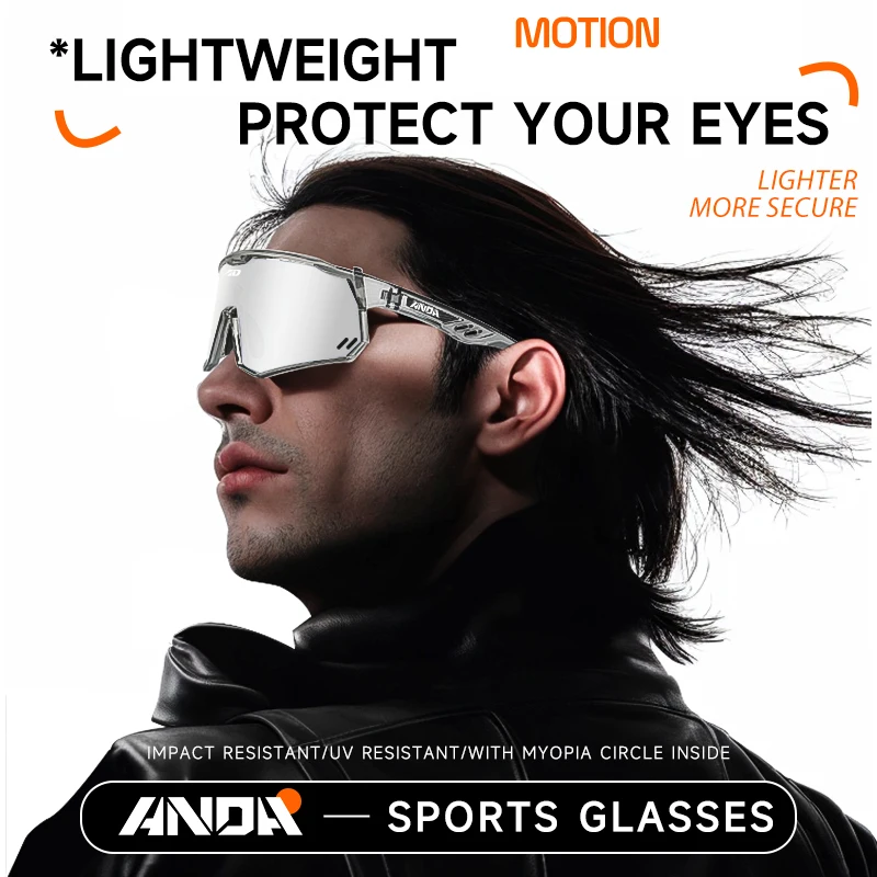 AD cycling glasses, outdoor sports, color changing with light, windproof, sandboarding, mountain road cycling, hiking goggles