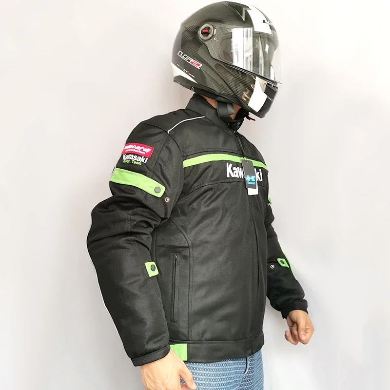 New Kawasaki Off road Motorcycle Riding Suit Spring, Autumn, Summer Men's Motorcycle Riding Suit Anti drop Clothes