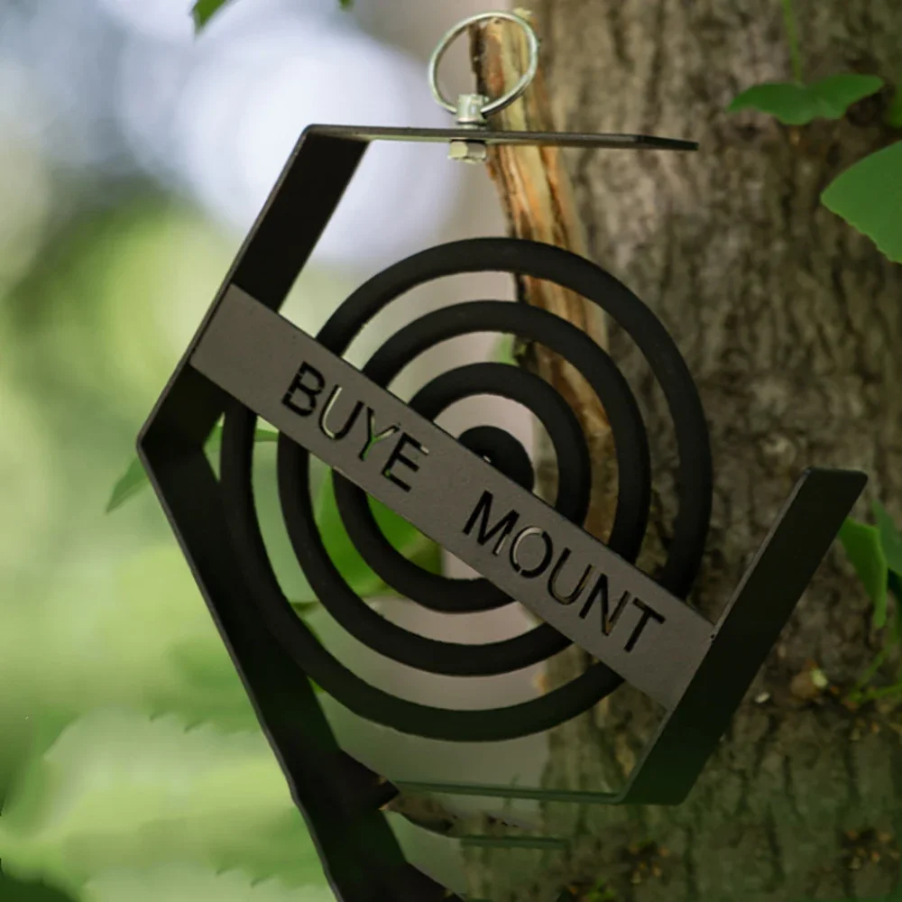 Outdoor Mosquito Coil Tray Camping Tools Tourist Hiking Mosquito Coil Holder Camping Supplies Hanging Mosquito Coil Holder Black