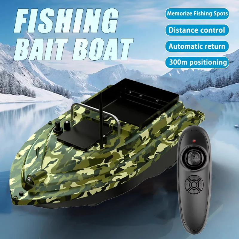 Remote Control Fishing Bait Boat 300m 1.5KG Loading boat for fishing motors 2 Fishing Points RC bait boats fishing【No Battery】