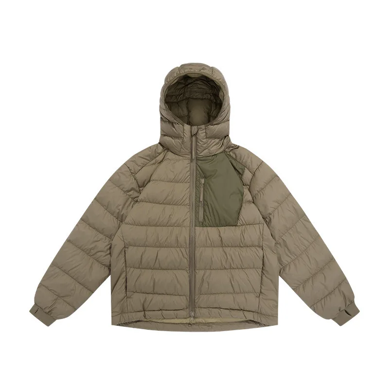 HKSH-Chaqueta con capucha y contraste de Color para deportes ligeros al aire libre, abrigo de algodón impermeable para ocio de montaña y invierno para mujer H2887