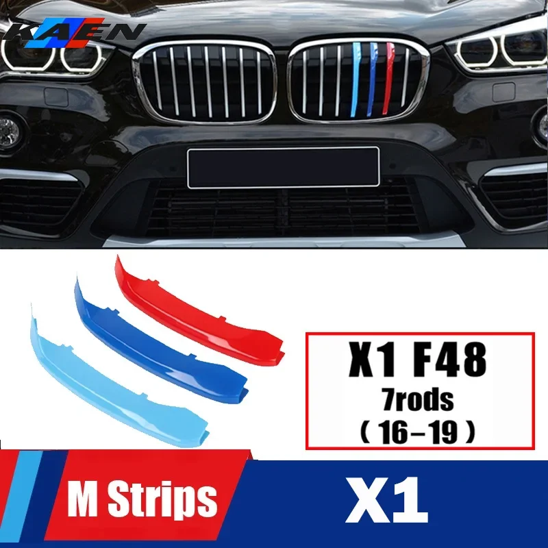 3pcs ABS For BMW X1 E84 F48 F49 U11 Car Racing Grille Strip Trim Clip M Accessories 2009-2018 2019 2020 2021 2022 2023