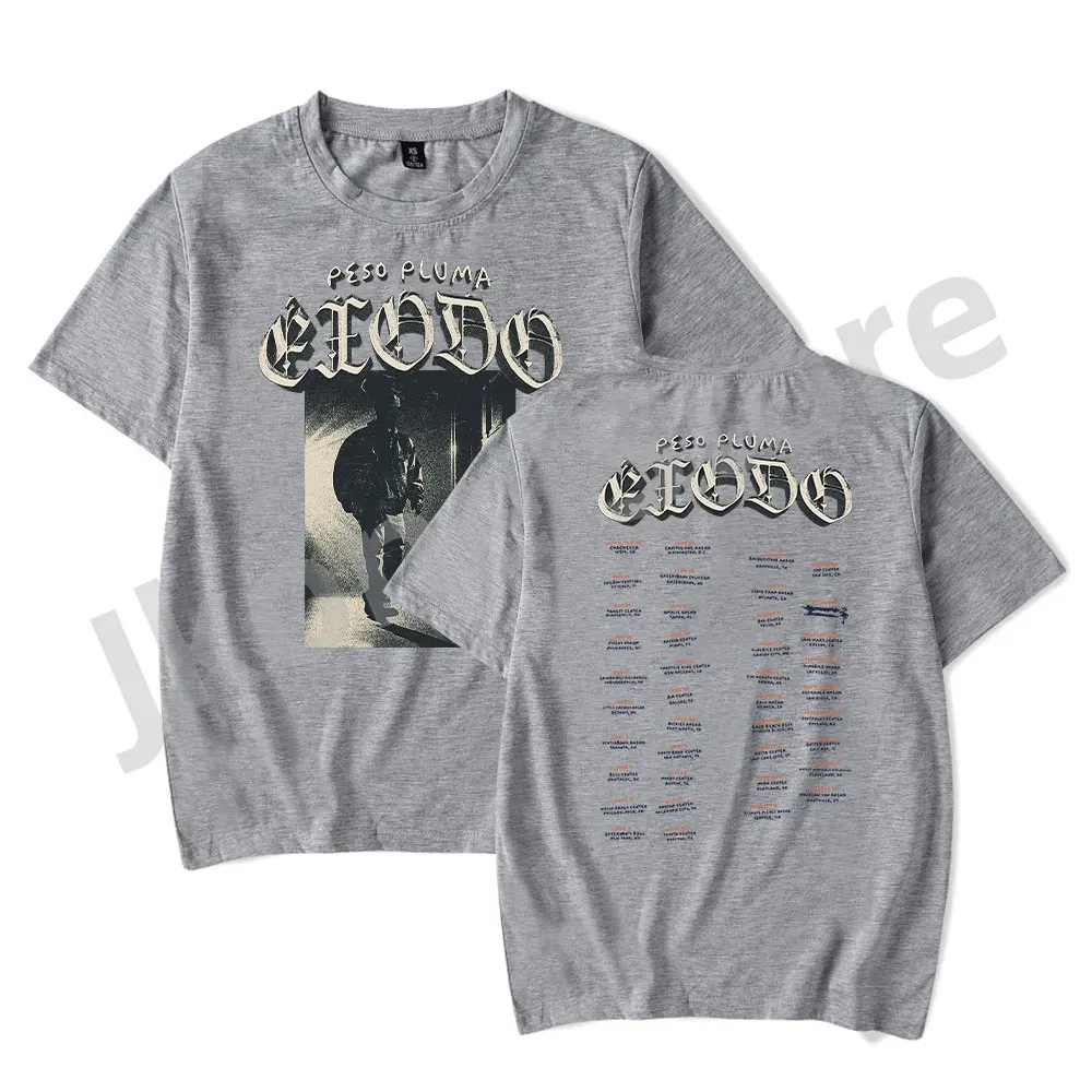 Peso Pluma Exodo Tour T-shirts Genesis Merch Tee Women Men Fashion Casual HipHop Short Sleeve Tshirts