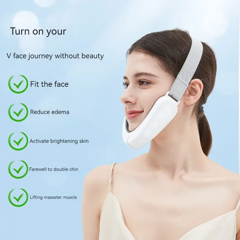 เครื่องนวดลดไขมันสำหรับใบหน้าอุปกรณ์มายากลยกกระชับหน้า V-Face เส้นปลอมเครื่องนวดแก้ไขใบหน้า