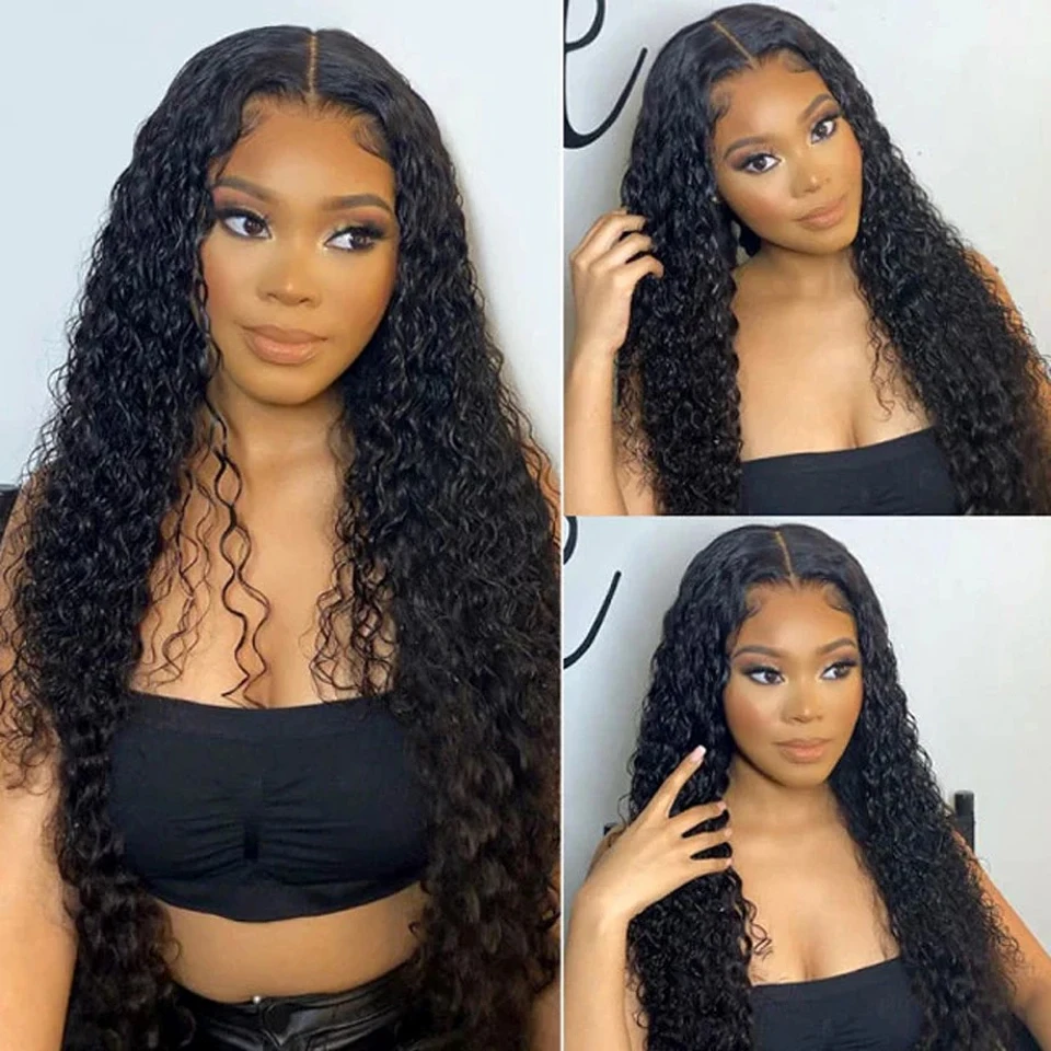 

Lumiere 13x4 6x4 Kinky Curly Lace Front Human Hair Wigs For Women Indian HD Transparent Lace Frontal Wig 4x4 Lace Closure Wigs