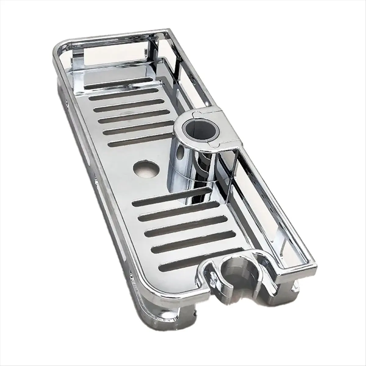 ABFS Multifunction Organizer Bathroom Lifting Rod Removable Stand No Drilling Soap Holder Shower Tray