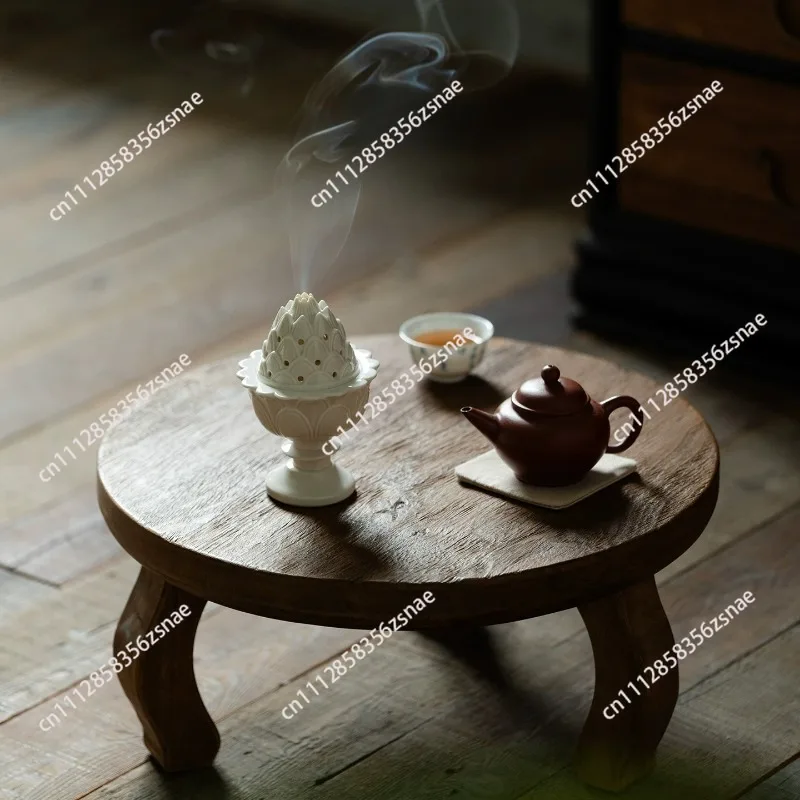 Ceramic hollow plate incense burner Song Dynasty aesthetics Boshan burner indoor home aromatherapy burner Zen desktop ornament