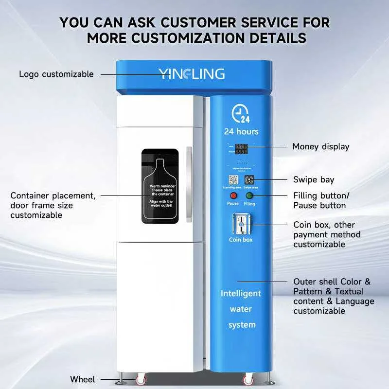 Customized Automatic Pure Water Vending Machine with Coin and Card Payment Water Vending Machine Business Ideas To Sell