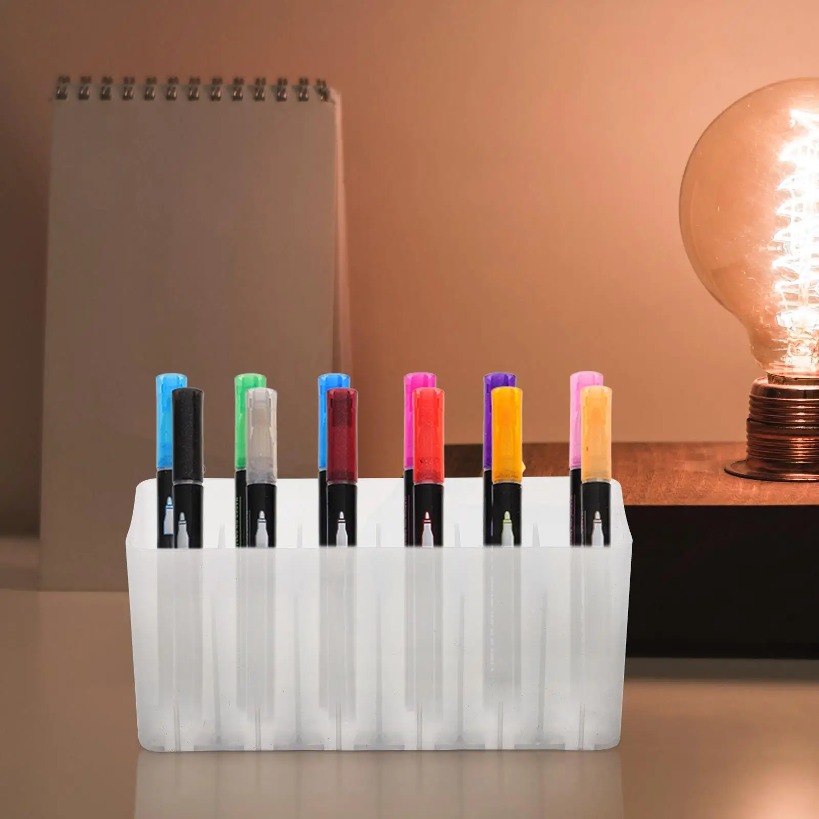 7 Pcs Marker Storage Box Plastic Desk Organizer Pen Holder Marker Pen Storage Stand Long Term Use