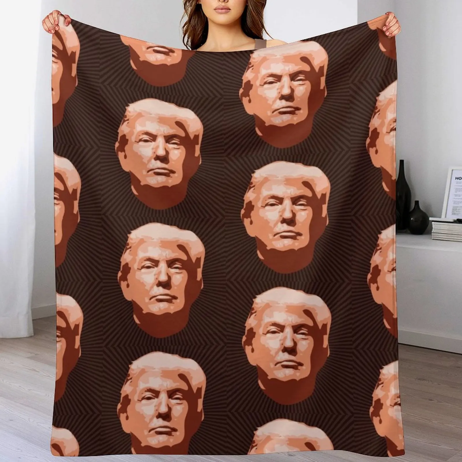 Donald Trump Throw Blanket Loose Decoratives Thermals For Travel Blankets