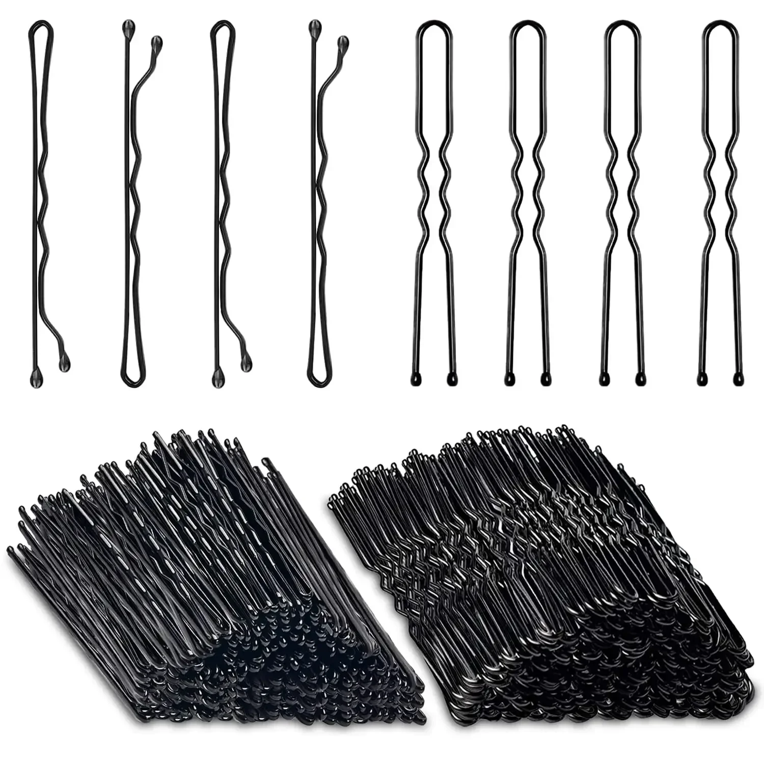 30/180pcs Black Hair Clips One-line Invisible Bobby Pin Disposable Headwear Metal Waved BB Hairpins Barrettes Headwear Hairgrips