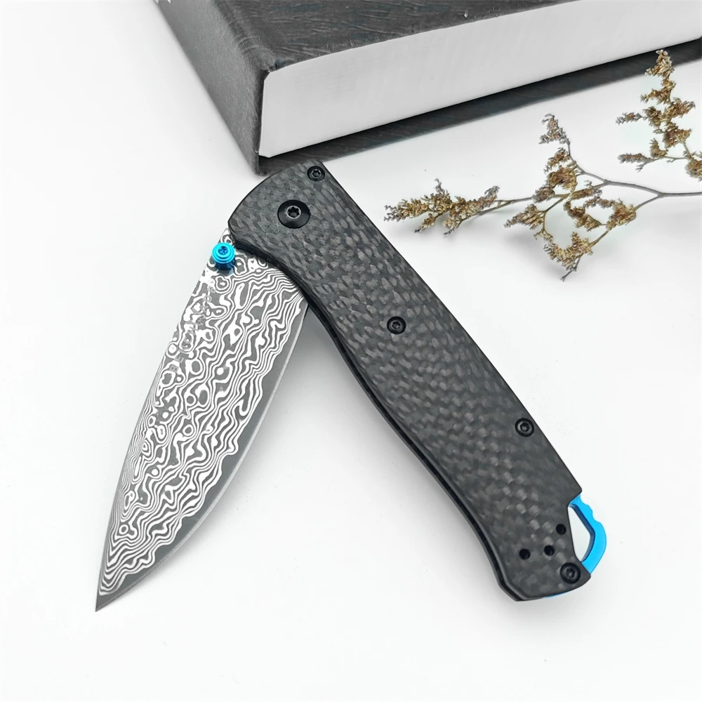 BM535 Carbon fiber Horse folding knife Carbon fiber handle Outdoor Camping EDC tool self-defense tactical hunting pocket knife