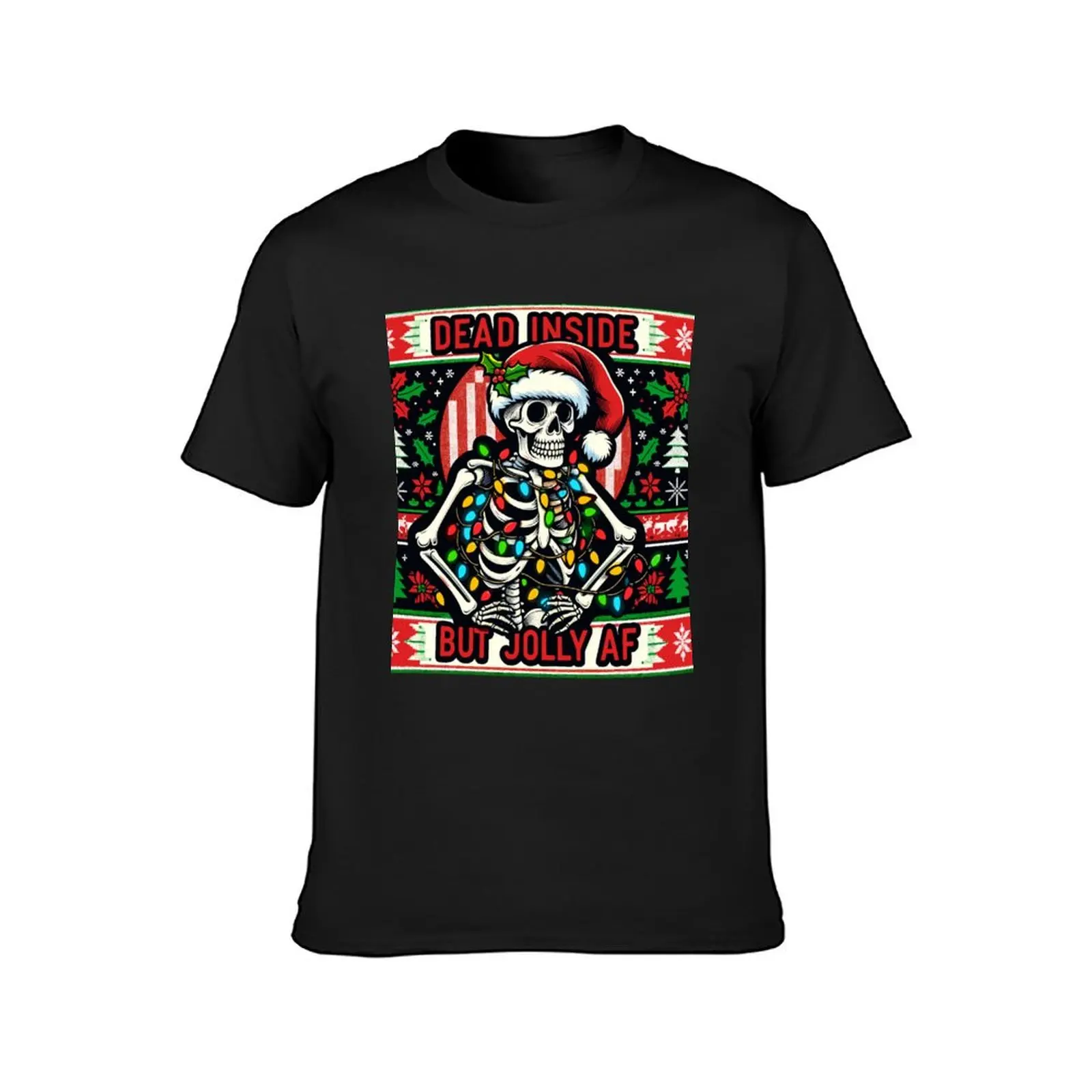 Ugly Sweater Funny XMAS Skeleton T-Shirt customs design your own summer top summer clothes oversized t shirts for men