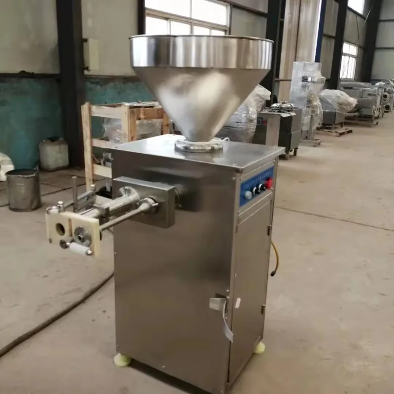 Remplisseur de saucisses pneumatique automatique avec trémie de 30l, capacité de sortie de 300 kg/h, avec composants de noyau de roulement de pompe à moteur