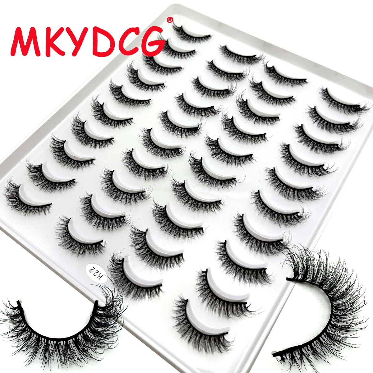 جديد 20 أزواج الرموش ماكياج لينة رقيق ثلاثية الأبعاد المنك الرموش الصناعية سميكة اليدوية حجم المنك جلدة فو Cils رموش اصطناعية طبيعية #2