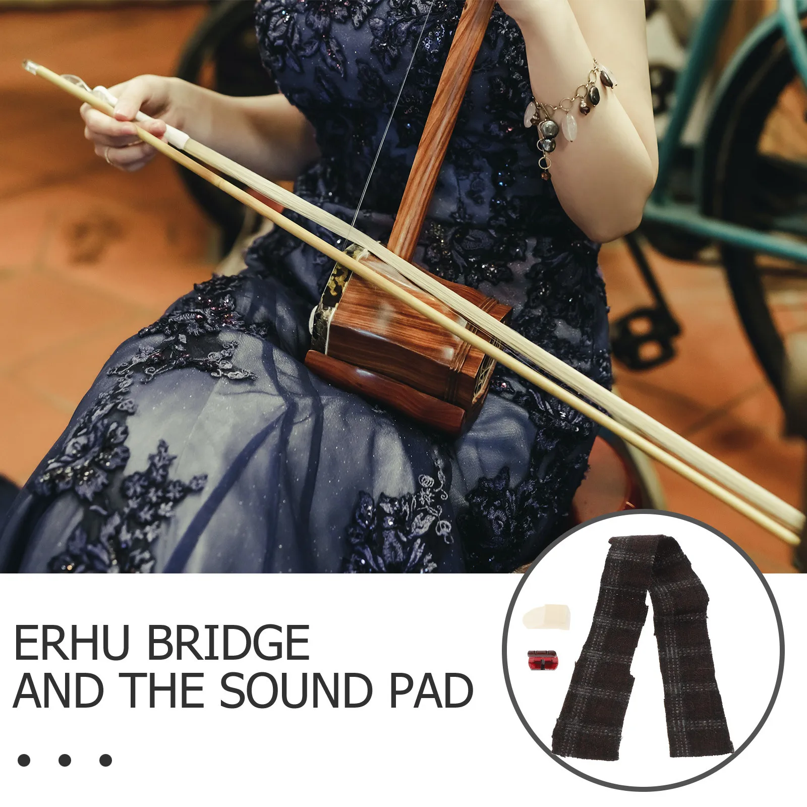 

1 set 1 Set Of Erhu Bridge Sound Filter Pad Premium Durable Practical For Sound Quality Improvement Simple Style Erhu Instrument